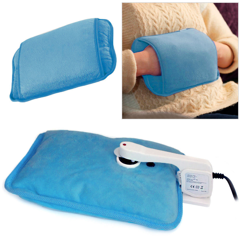 Grey Rechargeable Electric Hot Water Bottle Bed Hand Warmer Massaging Heat Pad Grey Rechargeable Electric Hot Water Bottle Bed Hand Warmer Massaging Heat Pad